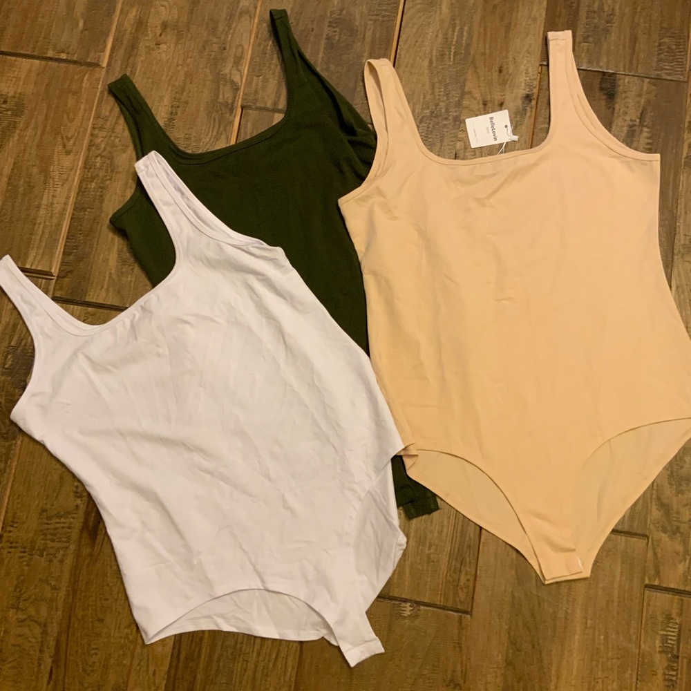BelleLovin body suites. Set of three. Beige still has tags on it. All XL